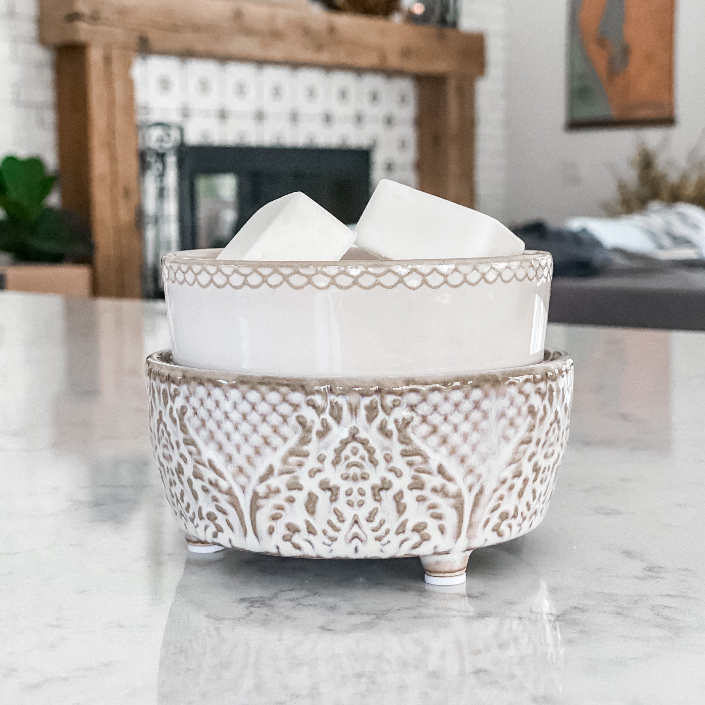 Fragrance Warmer, 2-in-1,  Antique White