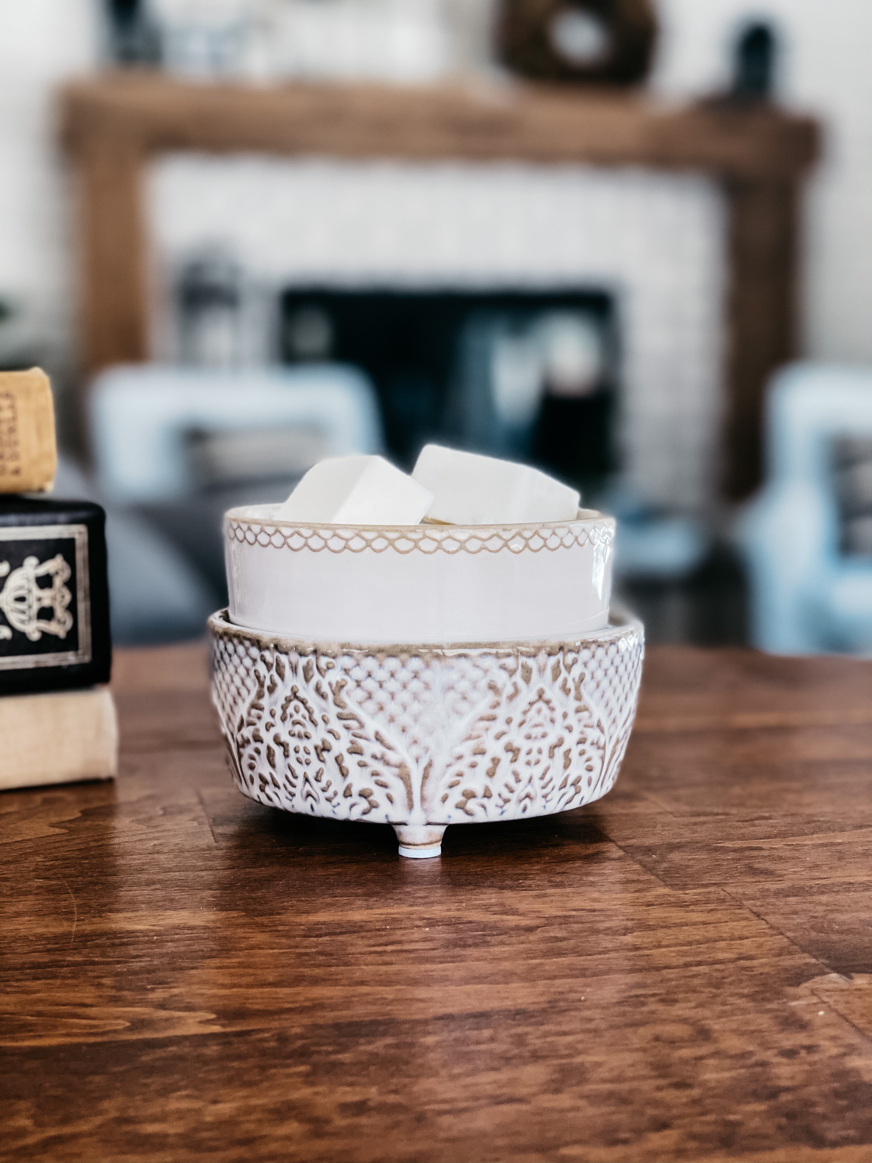 Fragrance Warmer, 2-in-1,  Antique White